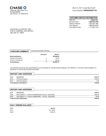 BBVA Bank Statement (MS Word) - idGod